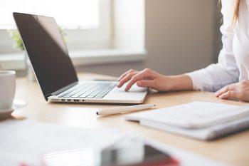 Person in Front of a Computer