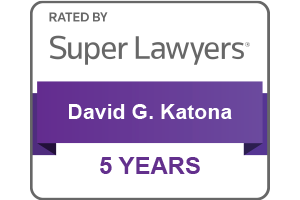 Super Lawyers / David G. Katona / 5 Years - badge