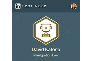 Linkedin Profinder / David Katona / Immigration Law - Badge